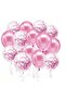 Transparent Balloon with Pink Confetti Metallic Pink Balloon Set 20 Pieces - 3