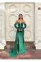 Dress with a Fishtail Cut That Hugs the Body and a Tail/Drape Detail in Front 583346 Zumrut - 3