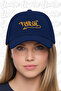 Freedom Embroidered Hat – Navy Blue 100% Cotton Gabardine Unisex Model