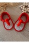 Knitted Red Summer Baby Girl Flip-Flop Sandals Booties - 6