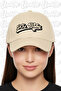90's Baby Embroidered Hat – Cream 100% Cotton Gabardine Unisex Model