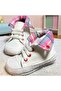 أحذية رياضية من الجلد الصناعي باللون الأبيض - 2