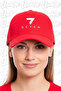 Seven Embroidered Hat – Red 100% Cotton Gabardine Unisex Model
