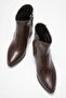 Women's Simple Elastic Pointed Toe Heeled Boots Brown Skin - 5