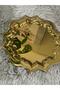 Single-Sided Gold Corners Wavy Gold Stainless Steel Coffee Presentation Tray - 2