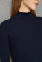 Half Fisherman Ribbed Badi Sweater 1246 Navy Blue - 5