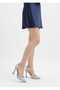 Silver High Heeled Stone Evening Dress Shoes - 2