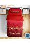 New Year Christmas Themed 3D Digital Printed Single Duvet Cover Set