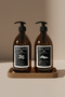 2-Pack Liquid Soap Dishwashing Liquid Bottle with Wooden Stand Queen Liquid Soap Dispenser 500ml Ss Hd Corner Stand
