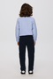 Boy's Elastic Waist Pleated Detailed Navy Blue Trousers - 7