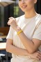 Men Women Yellow Silicone Bracelet Lover's Gift Does Not Cause Irritation - 3