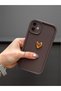 iPhone 11 Compatible Case 3D Gold Heart Pattern Shockproof Soft Camera Protection Cover Coffee - 3