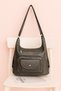 New Model with Cover, High Quality Soft Leather, Multi-Sectioned, Large Size Backpack and Shoulder Bag
