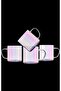 6 Pieces (8 cm - 6 cm) Rainbow Borosilicate Heat Resistant Thermisil Rainbow Glass Cup - 3