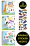 Car Sticker with Gift - Preschool Illustrated Books - ZÜRAFA - ZEBRA - MUCİT FİL - Activities