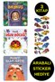 Car Sticker with Gift - Preschool Illustrated Books - MONTİ - KÜÇÜK UĞUR BÖCEĞİ - KÜÇÜK BAYKUŞ