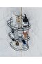 Adhesive Bathroom Organizer – Metal Shampoo Holder Shower Shelf Corner Organization - 4