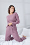 Pure 100% Cotton Long Sleeve Women's Pajama Set - 5