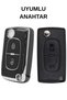 Peugeot Citroen Partner 208 307 308 307 407 408 Berlingo C2 C3 C4 2 Button Nano Key Case Cover Black - 2