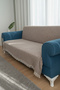 Cotton Sofa Cover 170x210 cm Single & Triple Sofa, Sofa Bed and Armchair Modern Striped Washable - 3