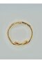 Gold Color Interlocking Past Form Metal Handcuff Bracelet - 8