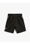 Two-Tone Shorts Relaxed Cut Waist Tied