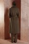 Fur Detailed Belted Coat 90501 - 4