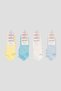 4 Pairs of Summer Cotton Girls' and Baby Booties Socks - 5