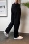Men's Baggy Pants Wide Leg Black Matte Wash Baggy Jeans - 3