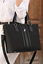 Women's 4-Compartment Striped Long-Strap Hand & Shoulder Bag (33x26 cm)
