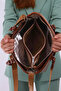 Women's Polo Stripe Patterned Long Strap 4 Compartment Hand & Shoulder Bag (33X26 cm) - 6