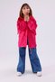 4-16 Years Lina Rules Water Repellent Girl's Raincoat & Windbreaker-Fuchsia - 2