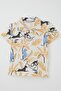 Boy's T-Shirt Forest Themed Animal Pattern 1.5-5 Years, Cream - 6