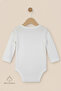 Organic Long Sleeve 100% Cotton Ribs Fabric Basic Baby Girl and Boy Single Bodysuit - 2