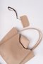 Beige Cream Faux Leather Wallet and Makeup Bag Women's Hand and Shoulder Bag (25X38X15 cm) - 4