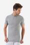 Men's Gray Crew Neck Short Sleeve Undershirt T-Shirt 100% Cotton Combed Cotton 3-Pack - 2