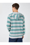 Men's Green Striped Sweatshirt 3WAM70518MK - 4