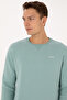 سويت شيرت رجالي ذو ياقة دائرية مريح ومريح من نوع Mint Basic 50313757-VR090 - 2