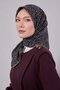 وشاح حريري من قماش التويل بتفاصيل كتابية صغيرة من BLACK MINK - 3