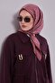 Pink Mini Letter Detail Twill Silk Scarf