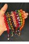 Efe Boy Joking Mask Acrylic Prayer Beads, 6 Pieces, Assorted Colors, T-772-3 - 2