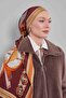 Burgundy Twill Silk Scarf Lunera Collection - 3