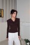 Women's Blouse with Stone Waist Detail and Detachable Collar - 4