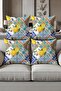 Digital Printed Soft Textured 4-Piece Throw Pillow Cover Set (43X43 cm) Krl0058
