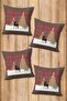 Digital Printed Soft Textured 4-Piece Throw Pillow Cover Set (43X43 cm) Krl0043 - 2
