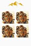 Digital Printed Soft Textured 4-Piece Throw Pillow Cover Set (43X43 cm) Krl0024 - 3