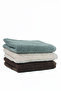 Wave 100% Cotton Hand Towels, Guest Towels 3 Pieces Size: 30X50 cm Set Coffee, Champagne, Gray - 3