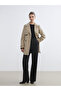 Lcw Modest Black Standard Fit Striped Women's Trousers