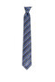 Blue Gray Striped 7.5 cm Wide Silk Tie - 5