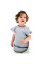 Short Sleeve Waterproof Baby Bib for Feeding, Playing and Activities Gray - 8